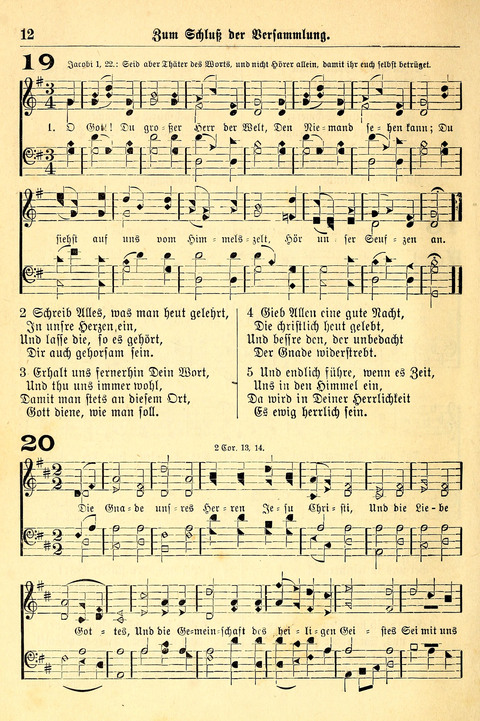 Deutsches Lieder- und Melodienbuch: mit einem Anhang englisher Lieder page 12