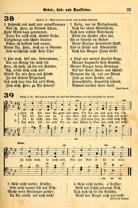 Deutsches Lieder- und Melodienbuch: mit einem Anhang englisher Lieder page 23