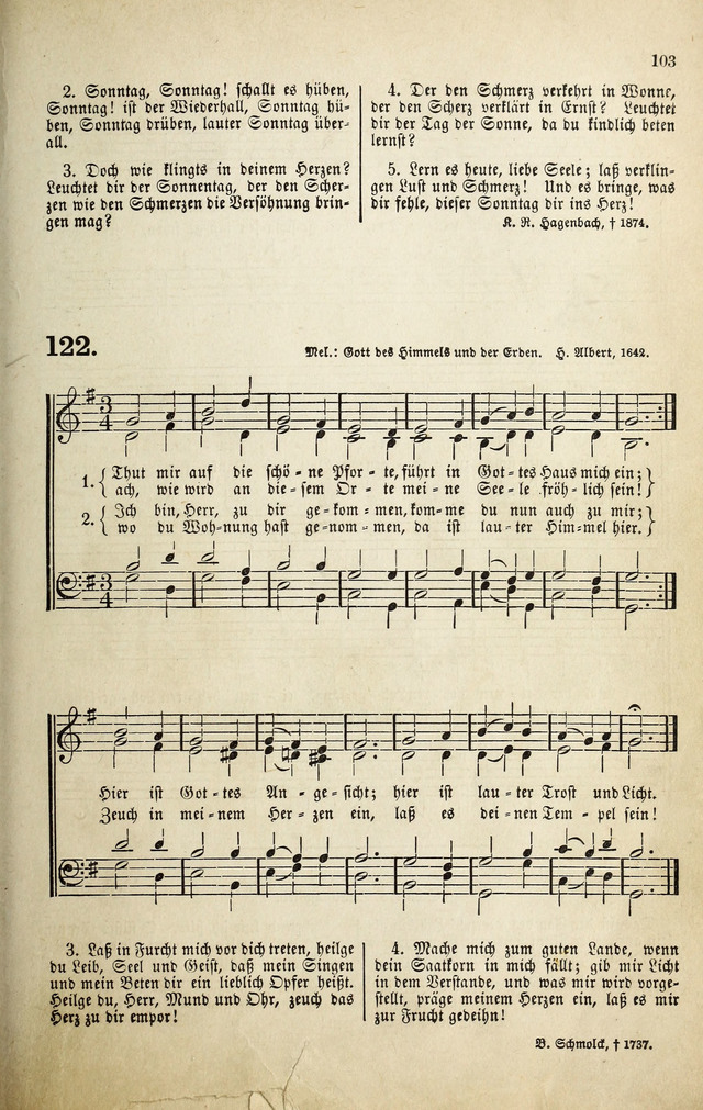 Deutsches Liederbuch: Sammlung von Chorälen und Liedern für Schule und Haus page 103
