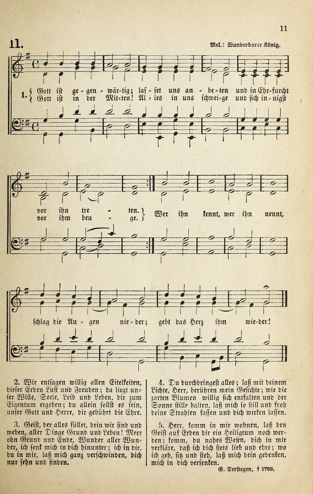 Deutsches Liederbuch: Sammlung von Chorälen und Liedern für Schule und Haus page 11