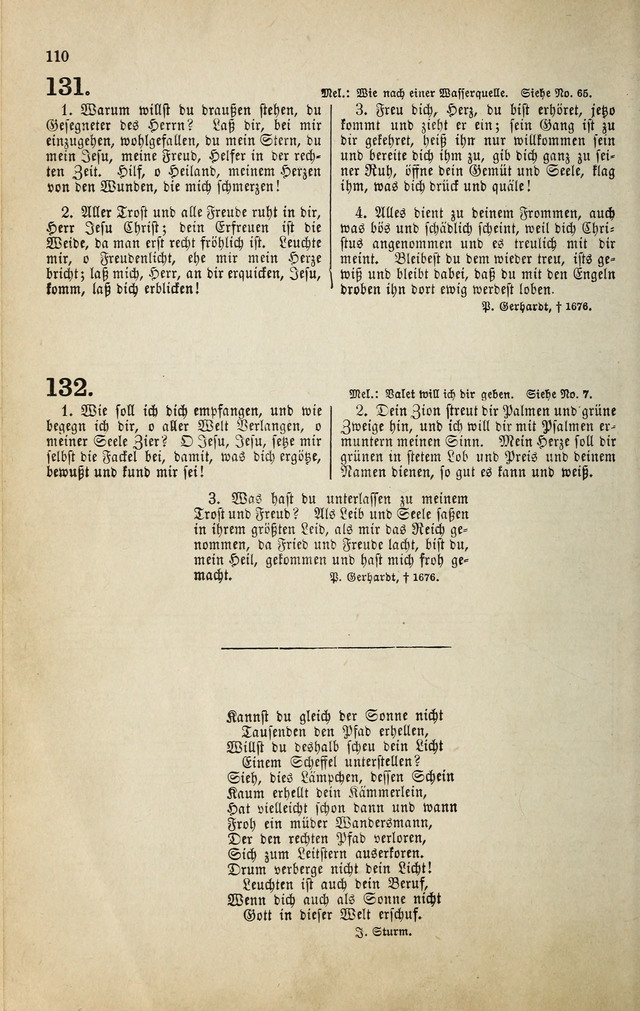 Deutsches Liederbuch: Sammlung von Chorälen und Liedern für Schule und Haus page 110