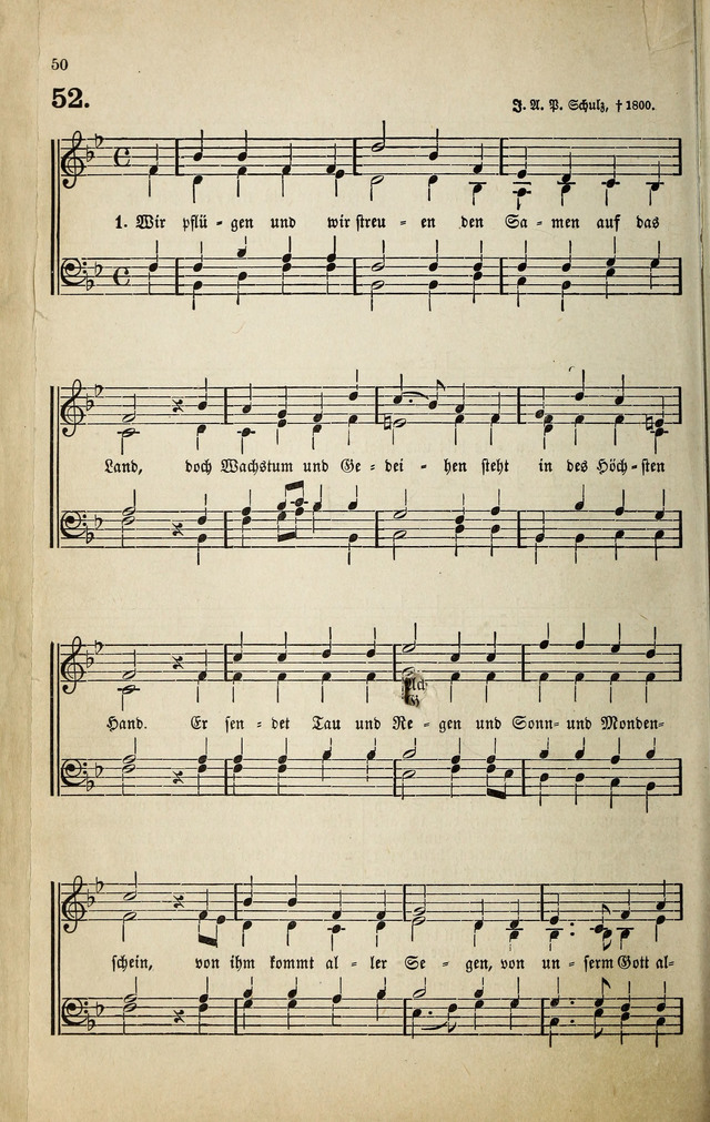 Deutsches Liederbuch: Sammlung von Chorälen und Liedern für Schule und Haus page 50