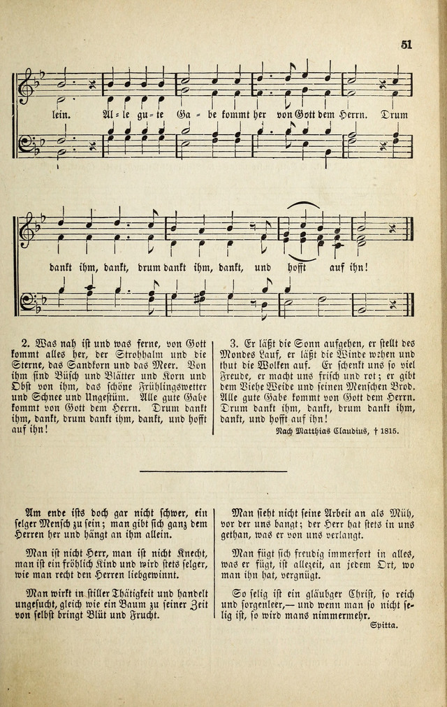Deutsches Liederbuch: Sammlung von Chorälen und Liedern für Schule und Haus page 51