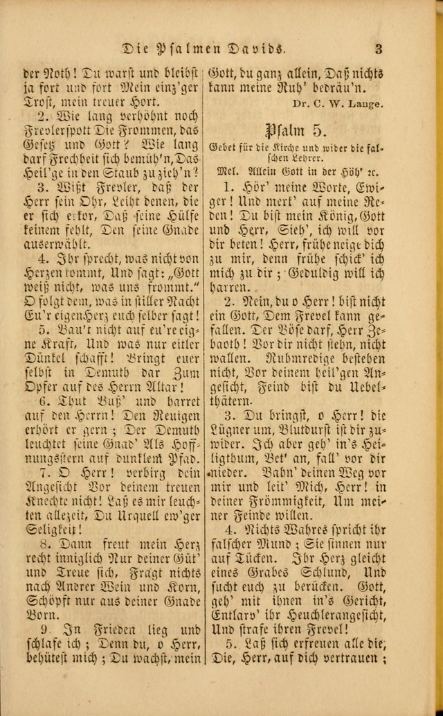 Die Psalmen Davids: nebst einer Sammlung Geistlicher lieder für Oeffentlichen und Privat-Gottesdienst page 3