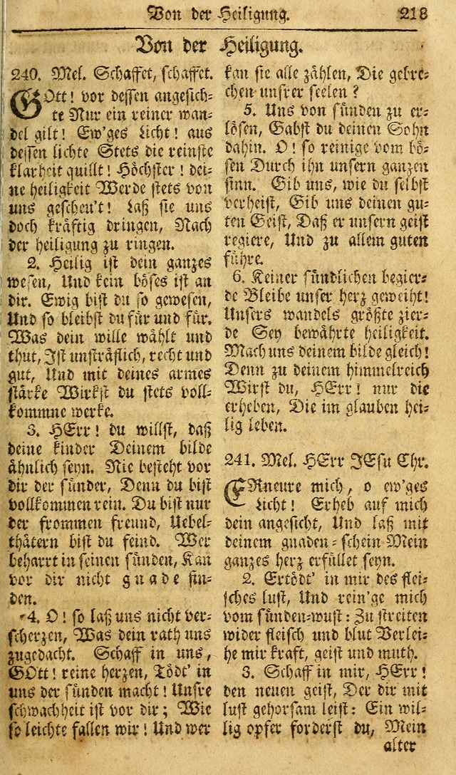 Das Geistliche Saitenspiel: oder, Eine Sammlung auserlesener, erbaulicher, geistreicher Lieder zum Gebrauch aller Gottliebenden Seelen, insonderheit für dei Gemeinen der Evangelischen... (1st Aufl.) page 213