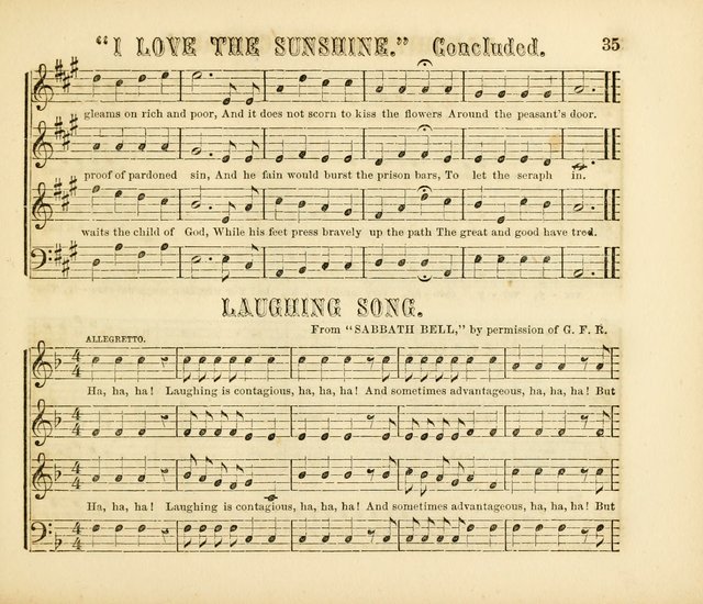Early Blossoms: a collection of music for Sabbath schools, with rudiments page 35