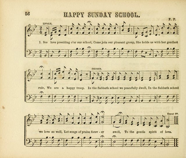 Early Blossoms: a collection of music for Sabbath schools, with rudiments page 56