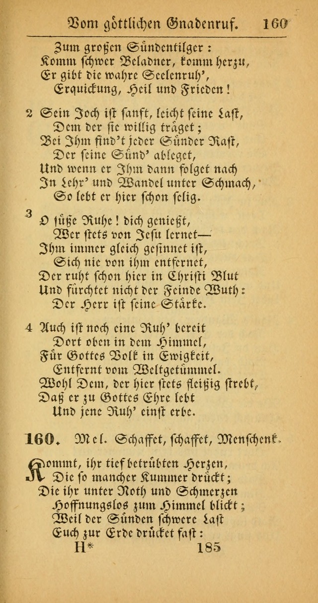 Evangelisches Gesangbuch: oder eine sammlung geistreicher lieder zum gebrauch der Evangelischen Gemeinscaft und aller heilsuchenden seelen  (4th und verb. Aufl.) page 187