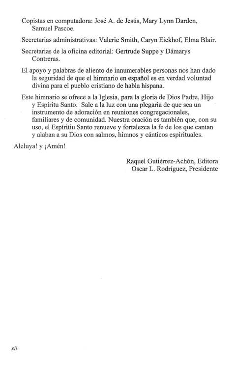 El Himnario page x