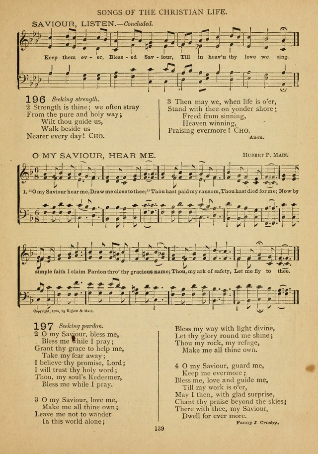 The Epworth Hymnal: containing standard hymns of the Church, songs for the Sunday-School, songs for social services, songs for the home circle, songs for special occasions page 144