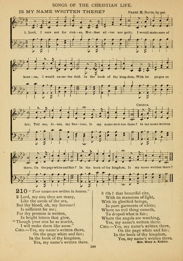 The Epworth Hymnal: containing standard hymns of the Church, songs for the Sunday-School, songs for social services, songs for the home circle, songs for special occasions page 153