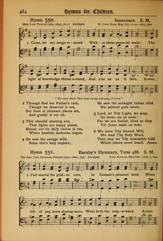 The Evangelical Hymnal with Tunes page 488