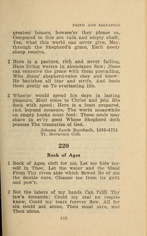 The Evangelical Hymnal. Text edition page 155