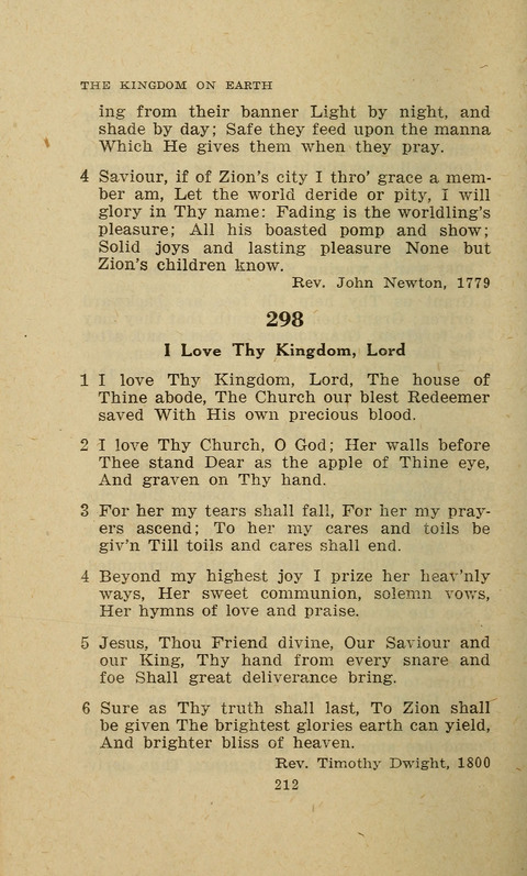 The Evangelical Hymnal. Text edition page 212