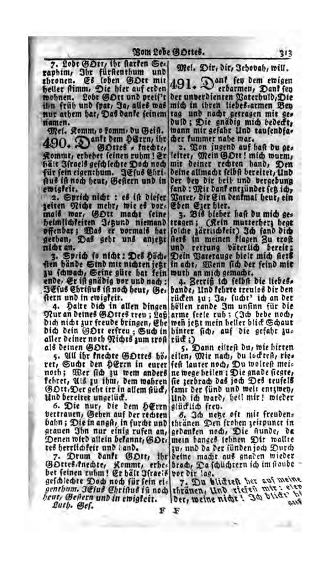 Erbauliche Lieder-Sammlung: zum gottestdienstlichen Gebrauch in den Vereinigten Evangelische-Lutherischen Gemeinen in Pennsylvanien und den benachbarten Staaten (Die Achte verm. ... Aufl.) page 315