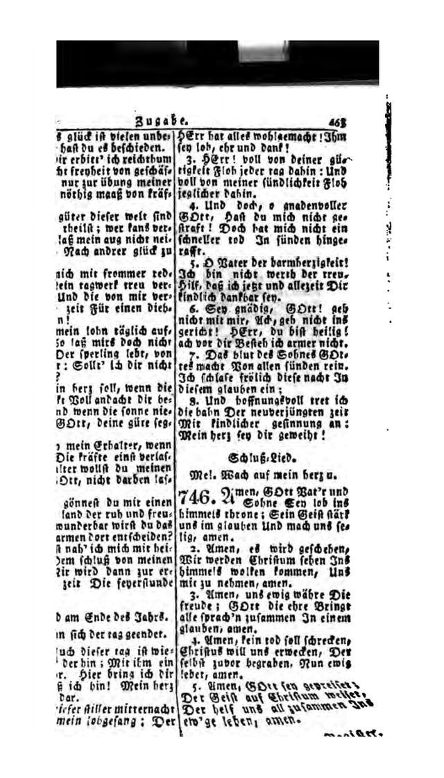 Erbauliche Lieder-Sammlung: zum gottestdienstlichen Gebrauch in den Vereinigten Evangelische-Lutherischen Gemeinen in Pennsylvanien und den benachbarten Staaten (Die Achte verm. ... Aufl.) page 459