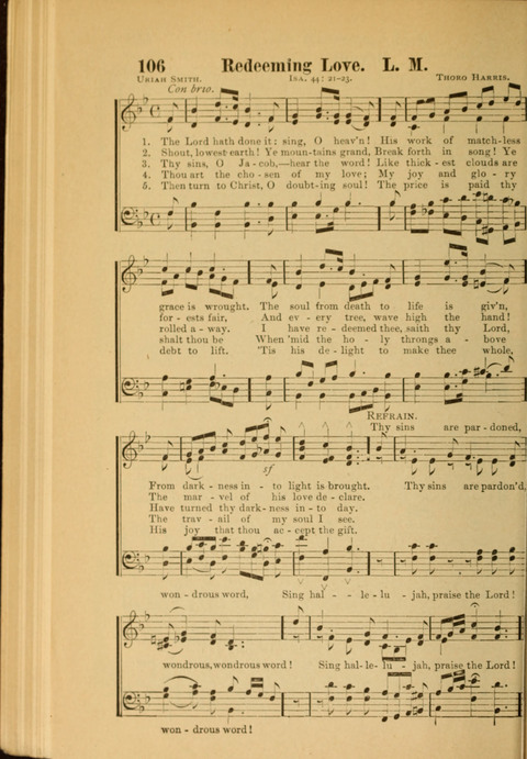 Echoes of Paradise: a choice collection of Christian hymns suitable for Sabbath schools and all other departments of religious work page 104