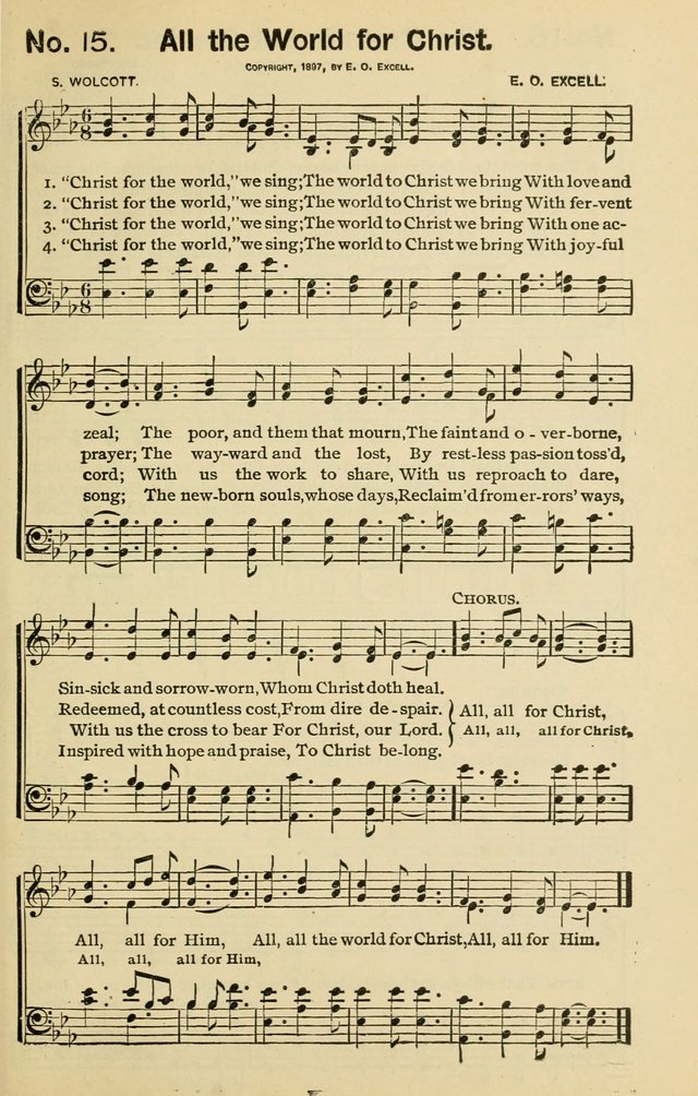 Excellent Songs: for the Church and Sunday School page 15