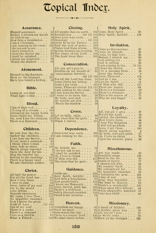 Excellent Songs: for the Church and Sunday School page 157