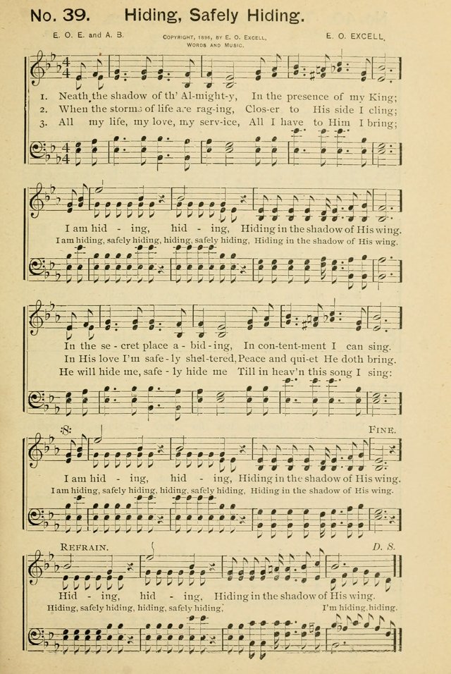Excellent Songs: for the Church and Sunday School page 39