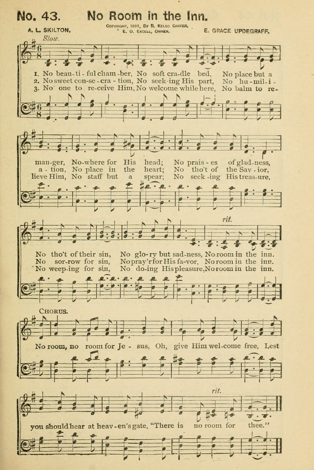 Excellent Songs: for the Church and Sunday School page 43