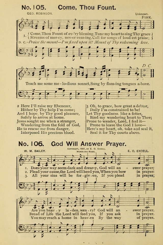 Excellent Songs: for the Church and Sunday School page 98