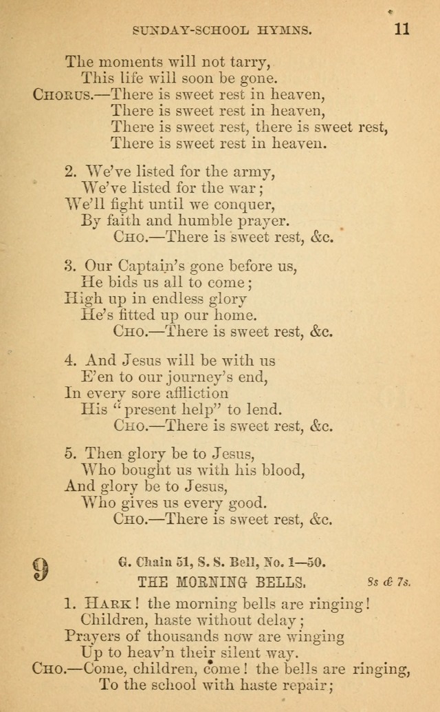 The Eclectic Sabbath School Hymn Book page 11