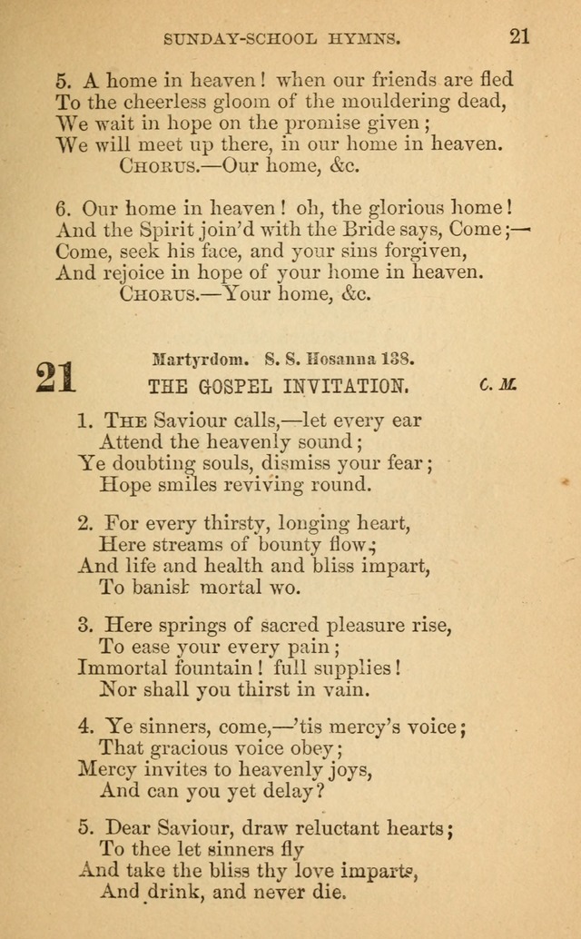 The Eclectic Sabbath School Hymn Book page 21