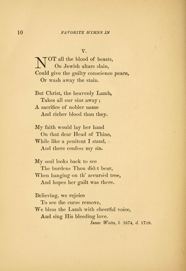 Favorite Hymns: in their original form page 10