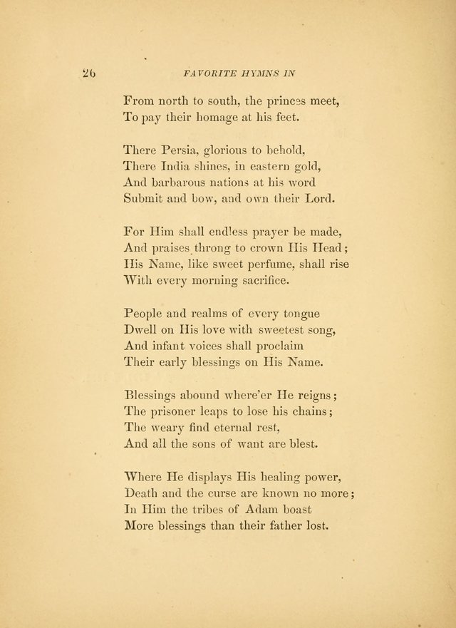 Favorite Hymns: in their original form page 26