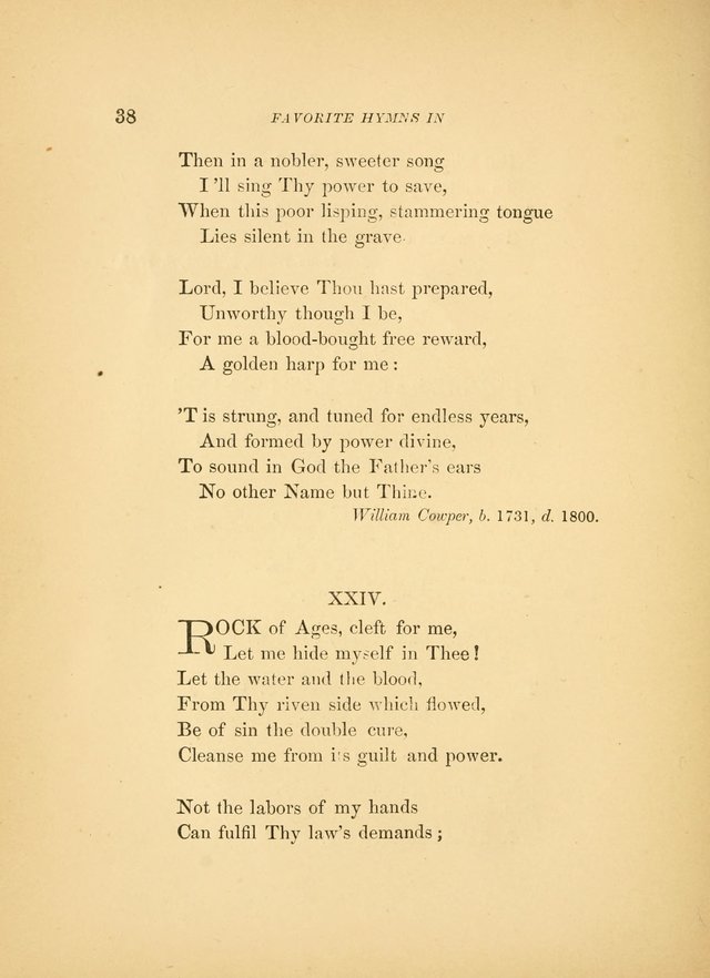 Favorite Hymns: in their original form page 38