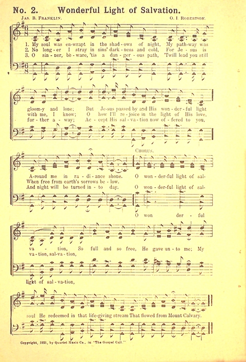 The Gospel Call: a book of revival songs page 2