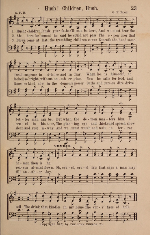 The Glorious Cause: a Collection of Songs, Hymns and Choruses for Earnest Temperance Workers page 23