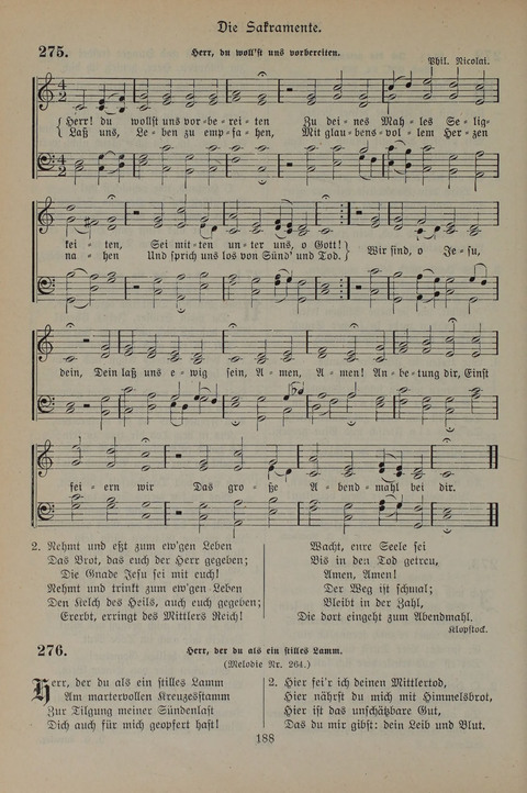Gesangbuch der Evangelischen Gemeinschaft: für öffentlichen und häuslichen Gottesdient page 188