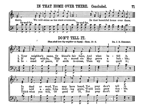 Gospel Echoes: A Choice Collection of Songs for Use in the Sunday-School, Prayer and Praise Meetings, and the Home Circle page 69