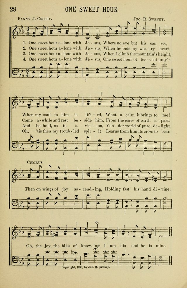 Gospel Hosannas: A Choice Collection of Hymns and Tunes for use in Evangelistic, Brotherhood and Mission Meetings, Sunday School, Etc. page 29