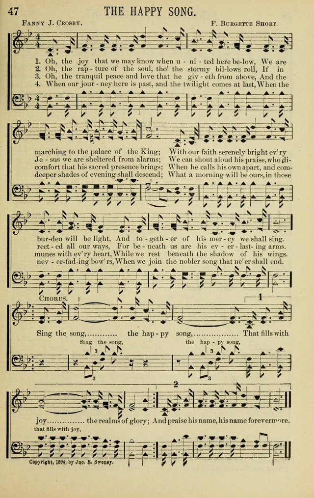 Gospel Hosannas: A Choice Collection of Hymns and Tunes for use in Evangelistic, Brotherhood and Mission Meetings, Sunday School, Etc. page 47