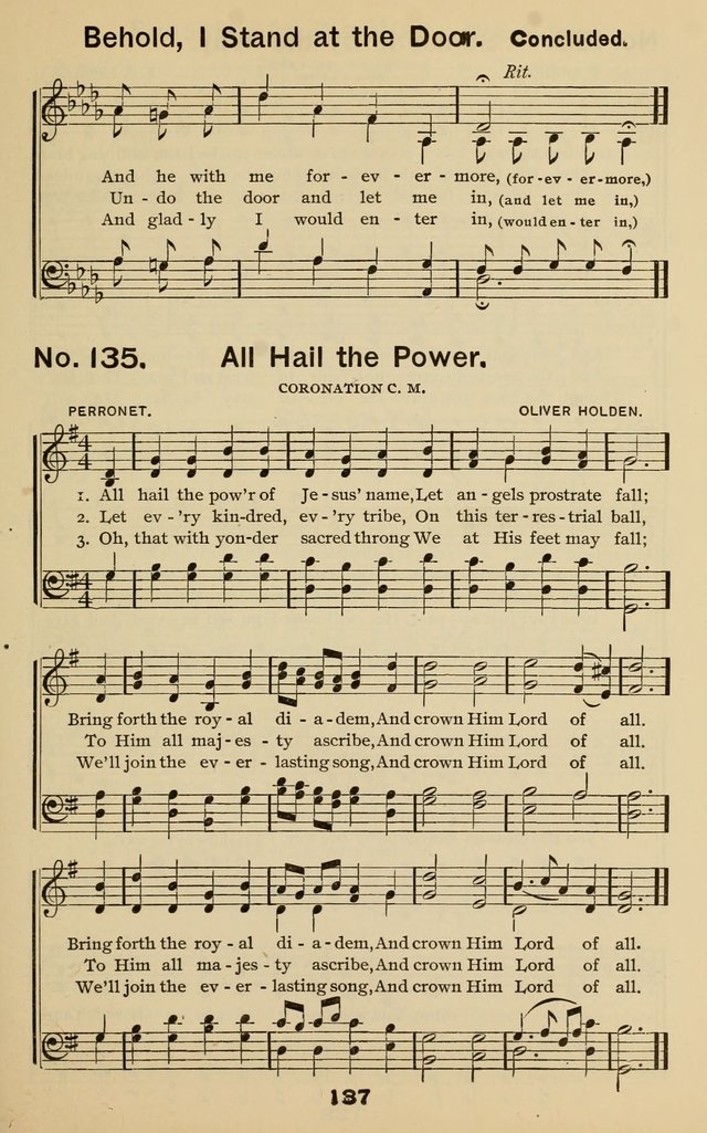 The Gospel Hymnal: for Sunday school and church work page 137
