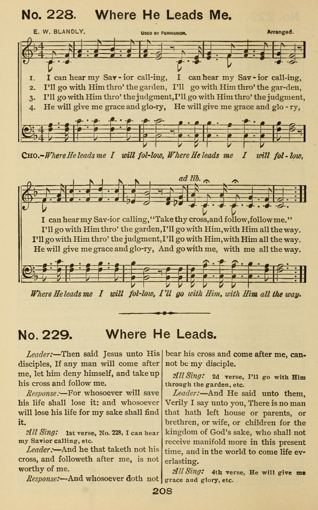 The Gospel Hymnal: for Sunday school and church work page 208