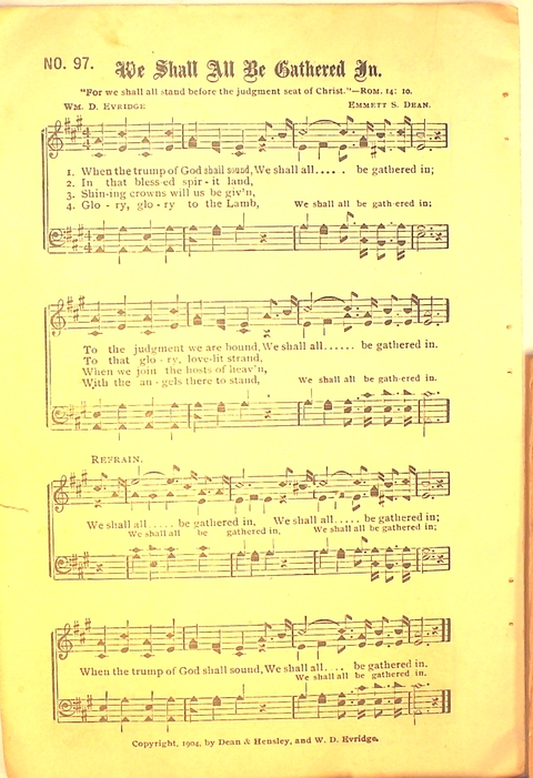 Glad Hosannas: a winnowed collection of new and old songs for Christian work and worship page 108