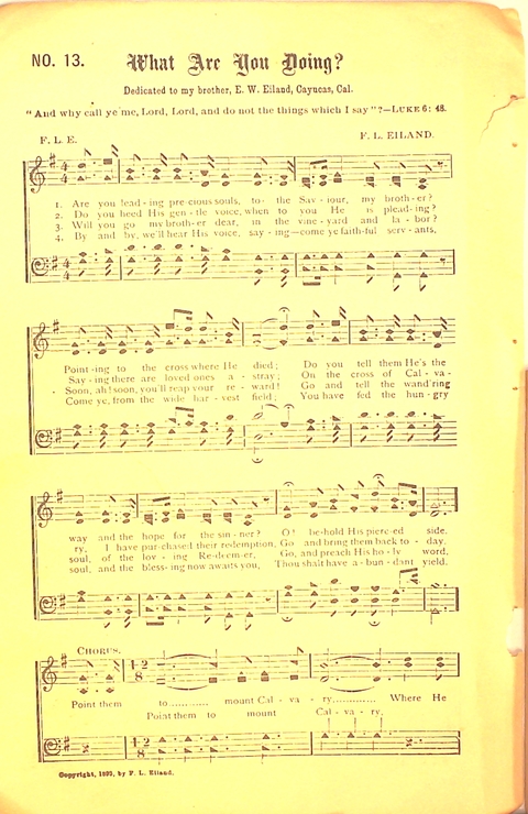 Glad Hosannas: a winnowed collection of new and old songs for Christian work and worship page 16