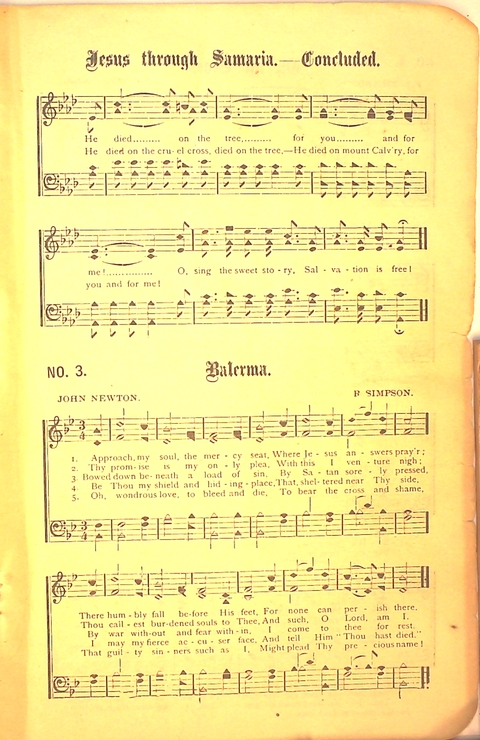 Glad Hosannas: a winnowed collection of new and old songs for Christian work and worship page 3