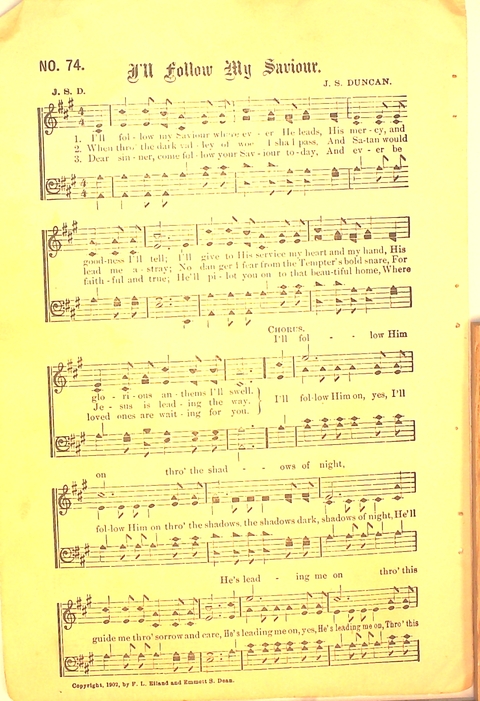 Glad Hosannas: a winnowed collection of new and old songs for Christian work and worship page 84