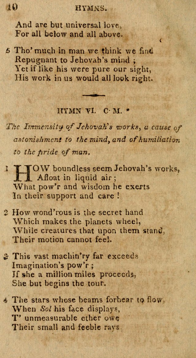 The Gospel Hymn Book: being a selection of hymns, composed by different authors designed for the use of the church universal and adapted to public and private devotion page 10