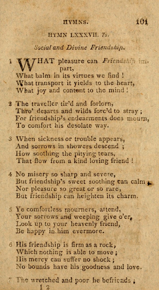 The Gospel Hymn Book: being a selection of hymns, composed by different authors designed for the use of the church universal and adapted to public and private devotion page 101