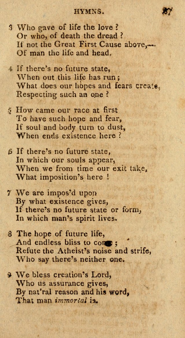 The Gospel Hymn Book: being a selection of hymns, composed by different authors designed for the use of the church universal and adapted to public and private devotion page 27