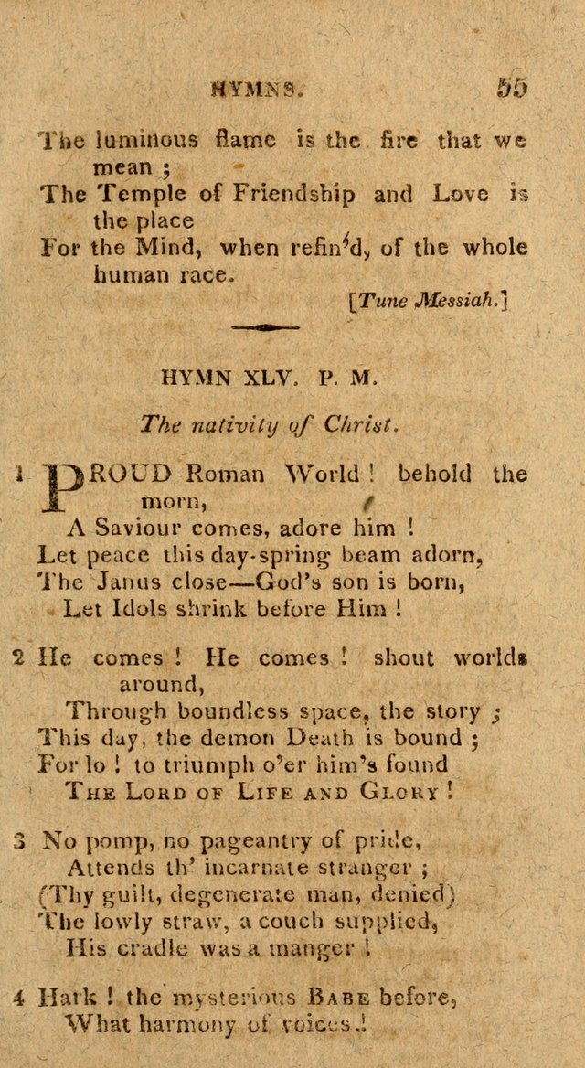 The Gospel Hymn Book: being a selection of hymns, composed by different authors designed for the use of the church universal and adapted to public and private devotion page 55