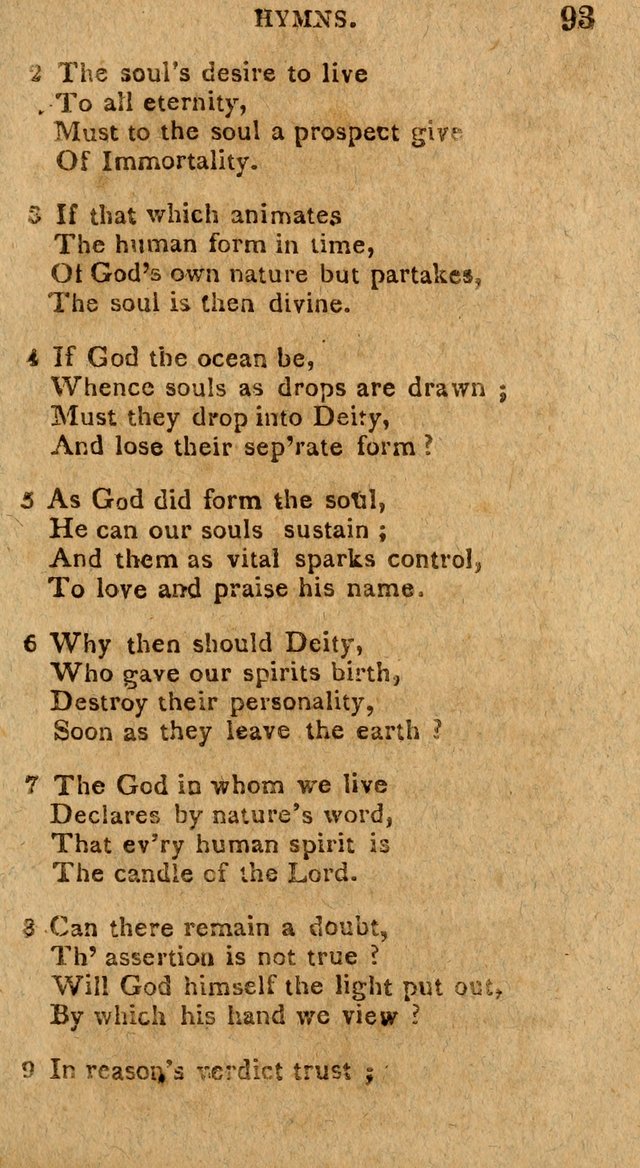 The Gospel Hymn Book: being a selection of hymns, composed by different authors designed for the use of the church universal and adapted to public and private devotion page 93