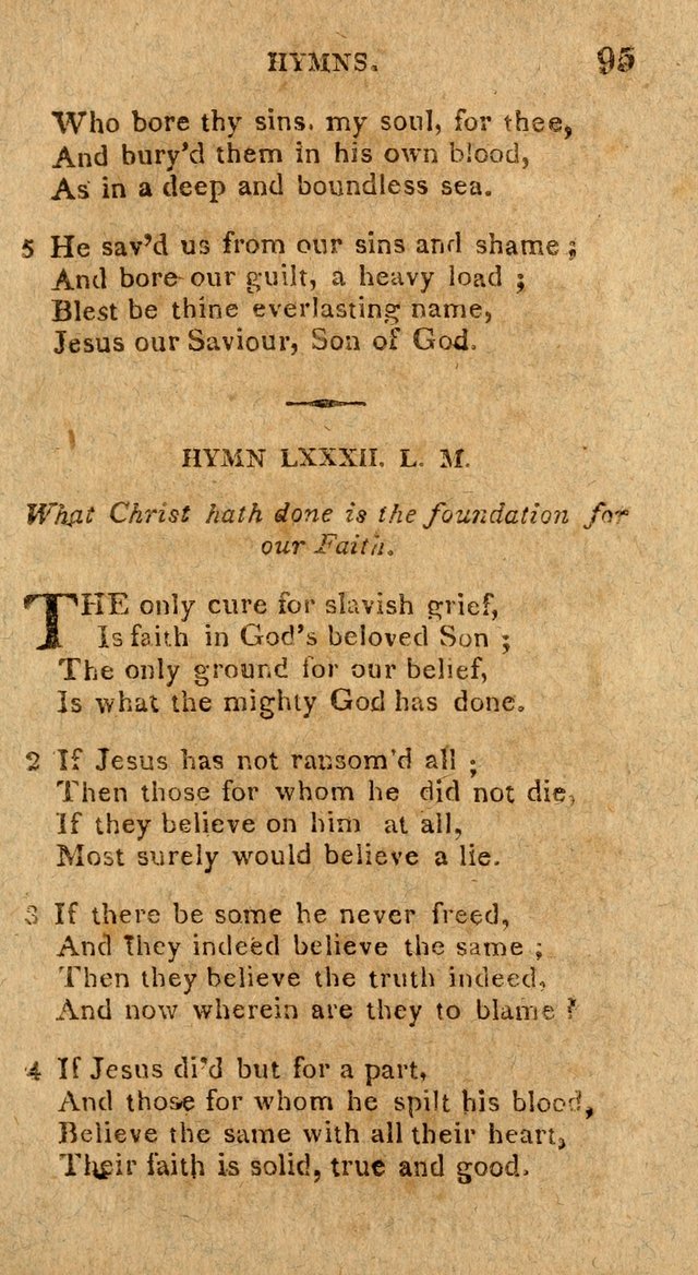 The Gospel Hymn Book: being a selection of hymns, composed by different authors designed for the use of the church universal and adapted to public and private devotion page 95