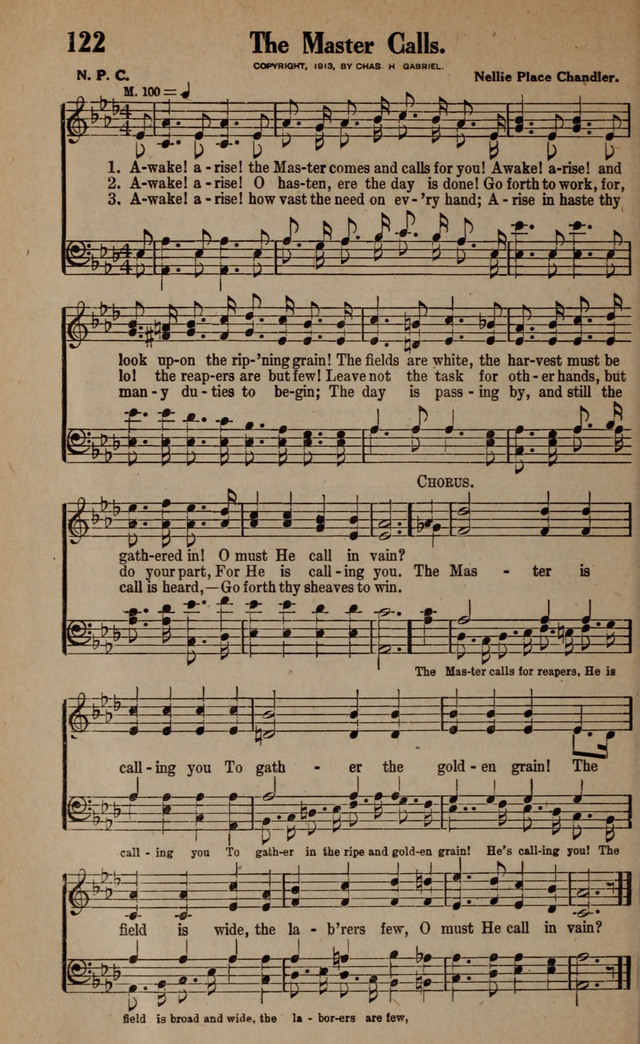 Gospel Hymns and Songs: for the Church, Sunday School and Evangelistic Services page 122